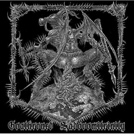 Sadomortuary/Uraniavore Goatphago/Vomitvulva "Goathroned Sadovomitrinity" (CD)